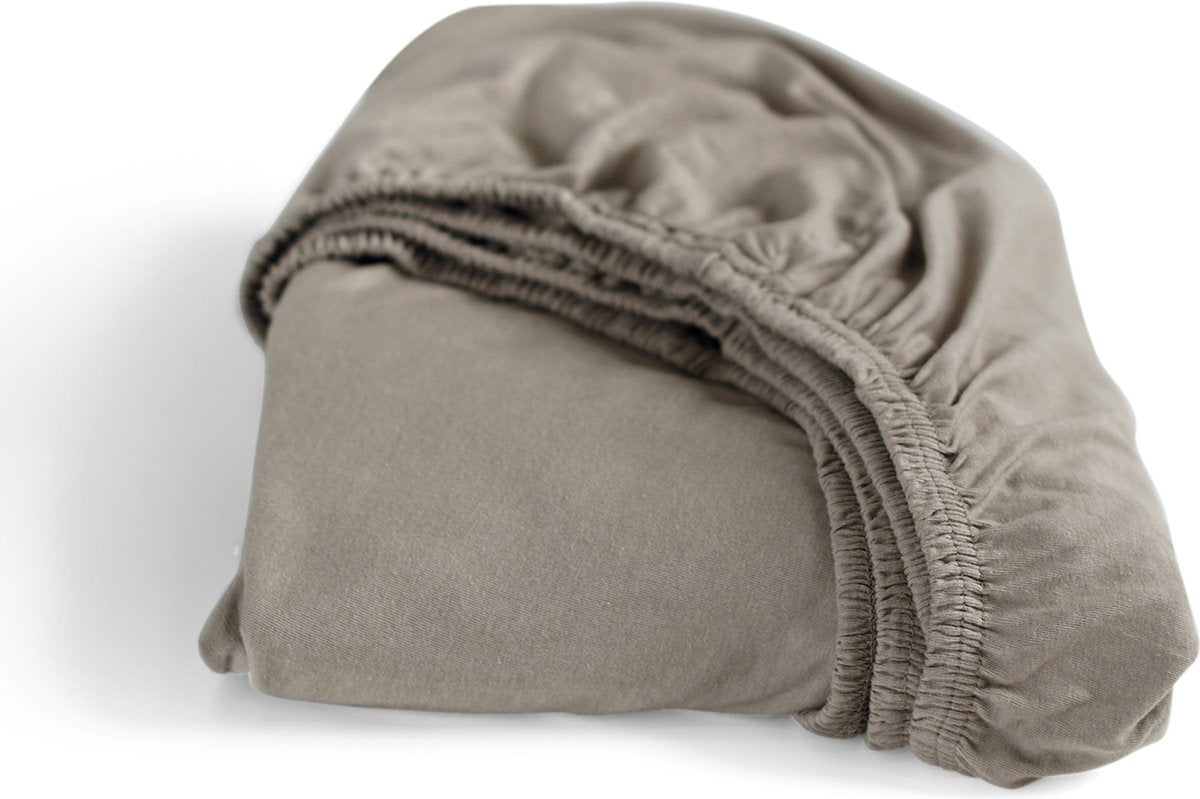 Cinderella - hoeslaken (tot 35 cm) - double jersey - 90x200 210 - taupe