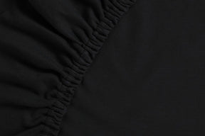 Ambiante jersey - hoeslaken - 200x200 210 - zwart