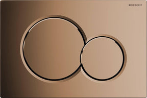 Geberit Sigma01 Bedienplatte - 2-Tasten-Unterputz - runde Tasten - edel - Messing glänzend gold