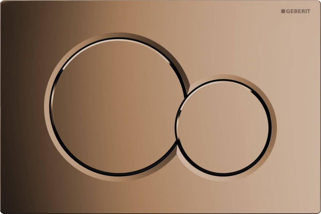 Geberit Sigma01 Bedienplatte - 2-Tasten-Unterputz - runde Tasten - edel - Messing glänzend gold