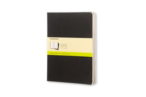 Moleskine cahier journals - extra large - blanco - zwart - set van 3
