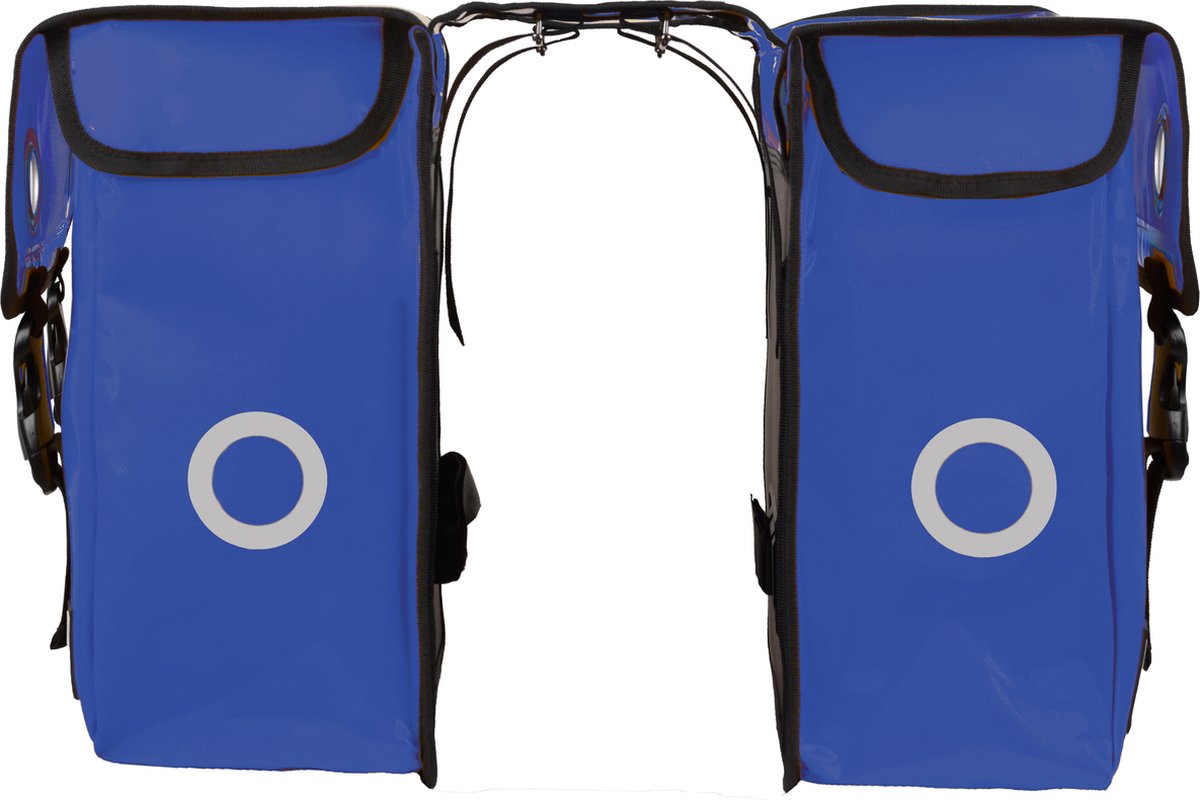Willex dubbele fietstas - bisonyl - blauw - 30l - universele bevestiging