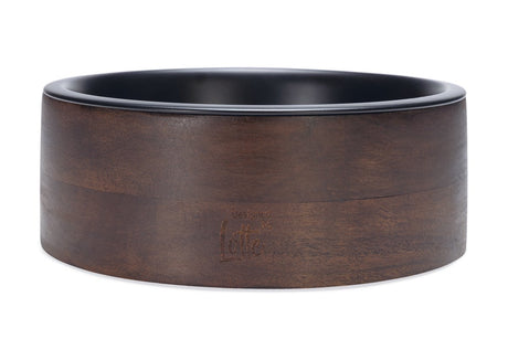 Designed by Lotte Milani Hundefutternapf – Hundetrinknapf – Hundefutternapf – Holz Edelstahl – Schwarz – 1570 ml Einheitsgröße