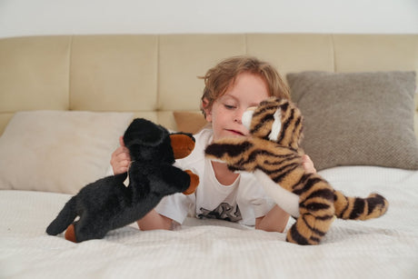 One love knuffel - tijger zenda - 35cm - geel en zwart - 0 jaar