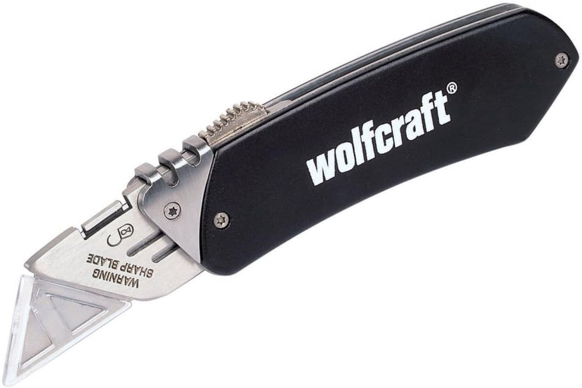 Wolfcraft - vouwmes - zakmes - vrijetijdsmes met intrekbaar mes - 4124000