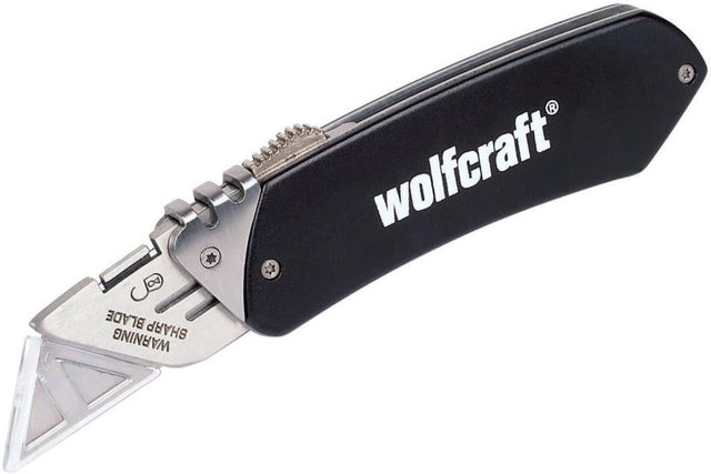 Wolfcraft - vouwmes - zakmes - vrijetijdsmes met intrekbaar mes - 4124000