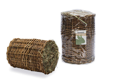 Beeztees Weidentunnel mit Heu – Nager-Snack – L – 30 x 25 cm