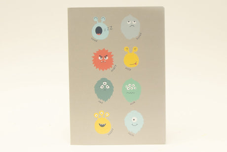 Ancor Notizbuch B'log Play Me Monsters, A4-Linie, 48 Blatt, 90-Gramm-PP-Einband