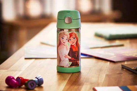 Gemütliche, trendige Funtainer-Trinkflasche Disney Frozen 2 – 350 ml – grün