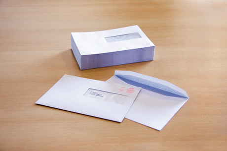 Raadhuis dienstenvelop - 162x229mm - c5 - venster rechts - gegomd - wit - 500 stuks