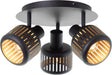 Brilliant tyas - plafondspot - e14 max 3x28w - zwart goudkleurig