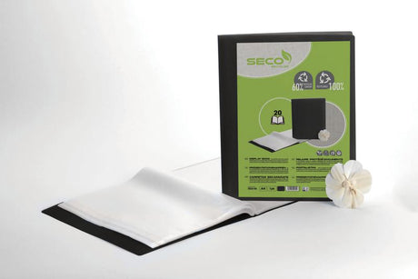 Seco-Showalbum – A4 – 20 Beutel – 50 Mikron – Schwarz – biologisch abbaubar