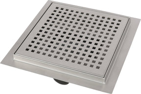 Differnz douchegoot - met flens - vierkant - 25 x 25 cm - rvs