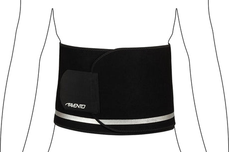 Avento sauna taille band - verstelbaar - zwart zilvergrijs - maat l xl