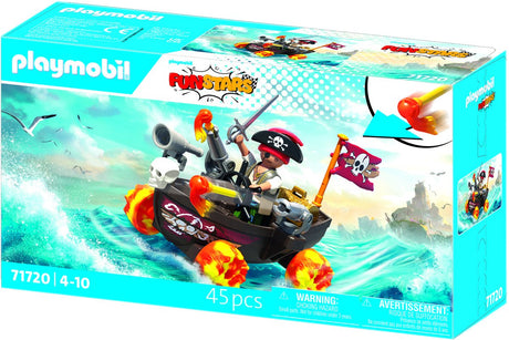 Playmobil | lustige Sterne | rasendes Piratenboot | Spielzeug ab 4 Jahren | Geschenk für Kinder | Spielzeugauto | mit Rückzugmotor-Schussfunktion | 71717