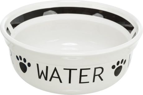 Trixie Hundewassernapf aus Keramik weiß schwarz
