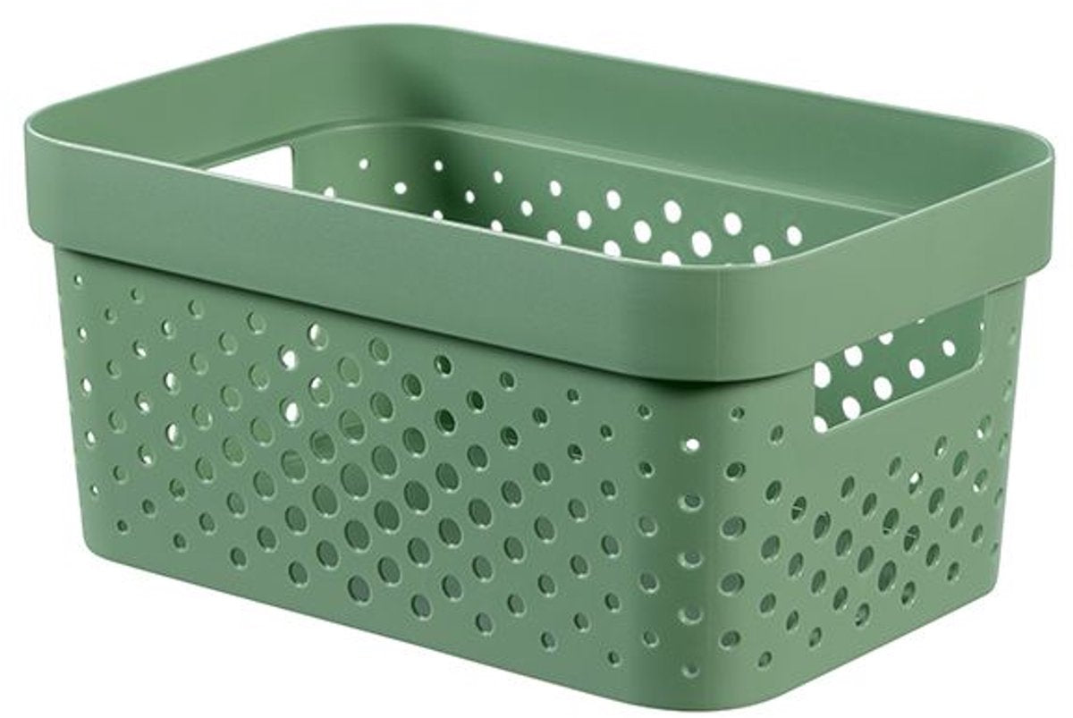 Curver Infinity Recycling-Box 4,5 l Punkte grün