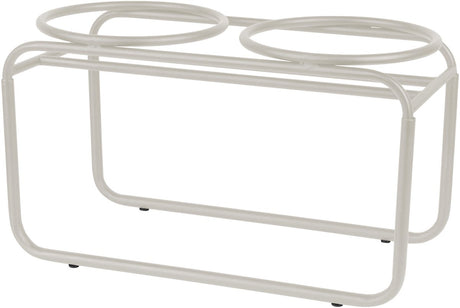 District 70 butler - verhoogde voerbakstandaard - handgemaakt van staal - beige - medium 42 x 20 x 24 cm