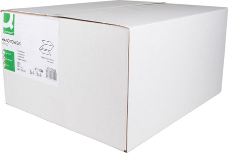 Q-connect handdoek | papier | v-vouw | 2-laags | 200 vel | pak van 16 stuks | 100 % cellulose