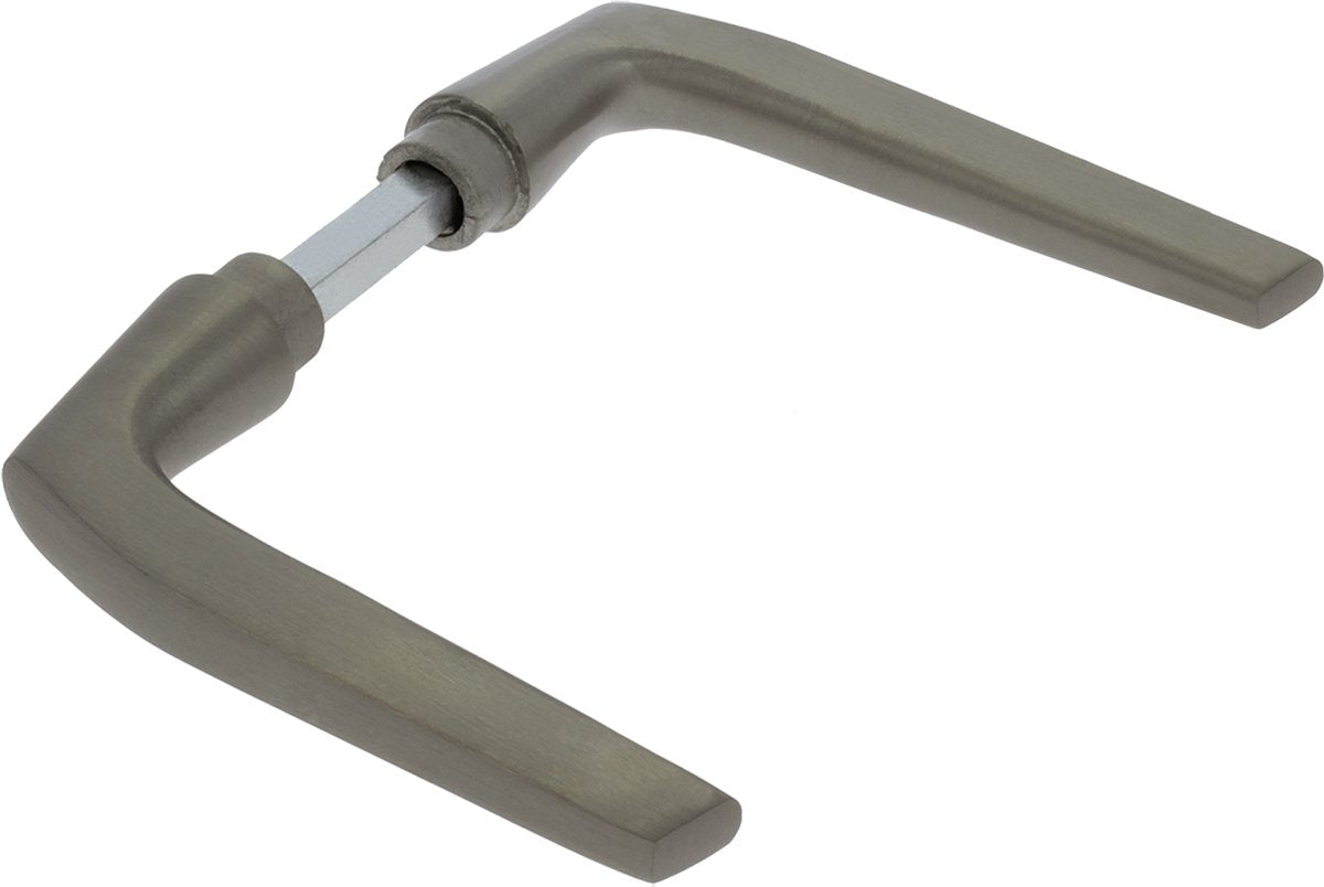 Starx deurklink zilver - deurbeslag - deurkruk duim - aluminium f9