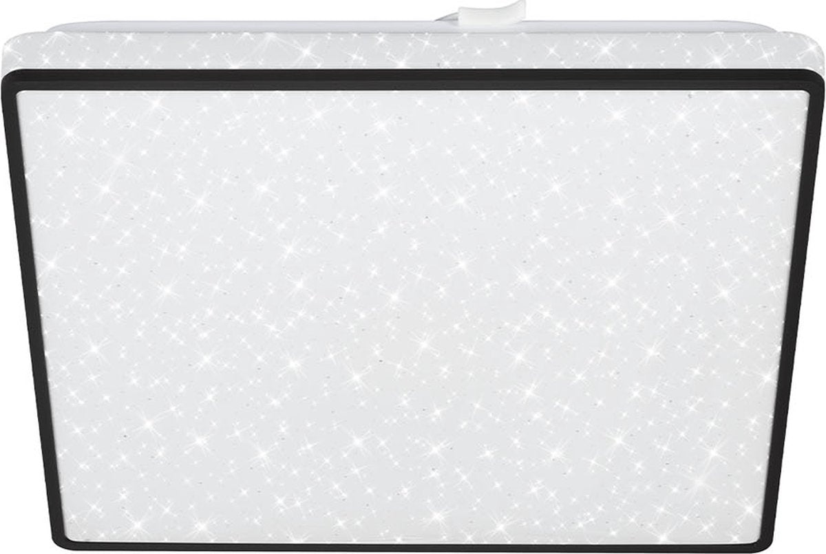 Briloner - LED Deckenlampe - Deckenlampe mit Sternenhimmel - mit Sternendekor - neutralweißes Licht - Schwarz - 27x27x4,5 cm