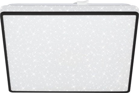 Briloner - LED Deckenlampe - Deckenlampe mit Sternenhimmel - mit Sternendekor - neutralweißes Licht - Schwarz - 27x27x4,5 cm
