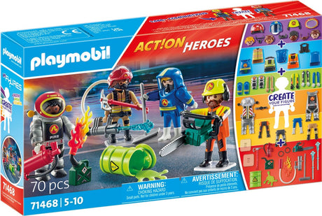 Playmobil Actionhelden, meine Figuren Feuerwehr – 71468