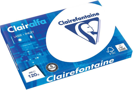 Clairefontaine clairalfa presentatiepapier ft a3, 120 g, pak van 250 vel 5 stuks