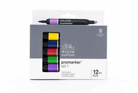 Winsor Newton 0290137 promarker™ 12+1 Set | Professionelle Layoutmarker, Alkoholmarker