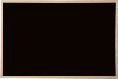 Bi-office krijtbord van natuurlijk hout, zwart, 60 x 40 cm.