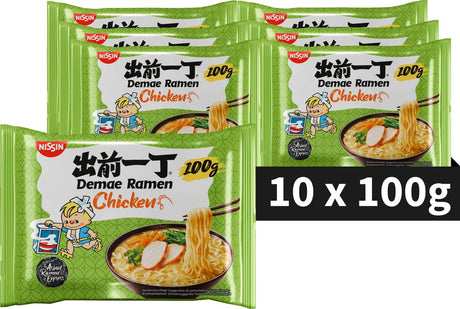 Nissin Demae Ramen – Hühnernudelschüssel – Instantnudeln – 10 Stück