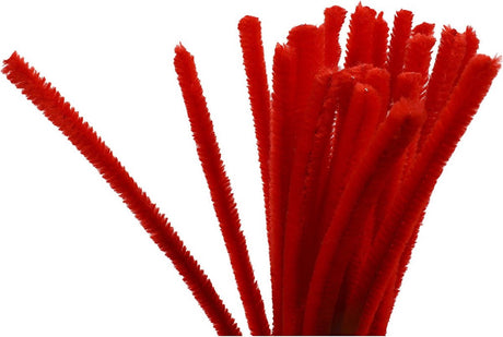 Kreativfirma Chenilled Wire Red 30 cm, 25st.