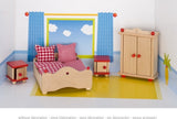 Goki Dollhouse Möbel Schlafzimmer