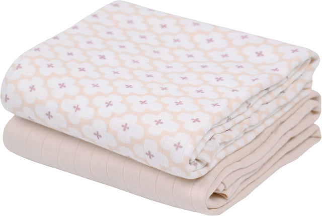 Lodger swaddler - 2 stuks - 110 x 110 cm - matcha powder