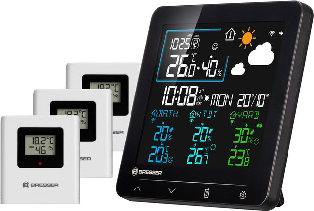 Bresser Wetterstation - Quadro Individio - NV - Thermo-, Hygrometer - 3 Sensoren