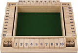 Shut the Box Holzwürfelspiel, 4 Spieler