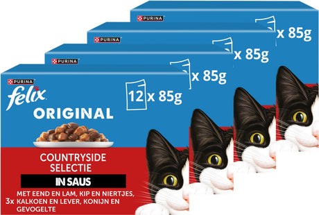 Felix Original in Soße - Nassfutter für Katzen - Landauswahl - 48 x 85 g