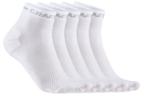 Craft Active Mid Sock 5er-Pack Unisex-Sportsocken – Weiß