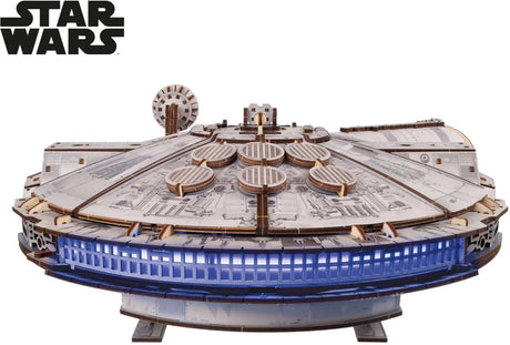 Ugears 3D-Modellbau – Millennium Falcon – Star Wars – mechanischer Bausatz aus Holz – Lernspielzeug