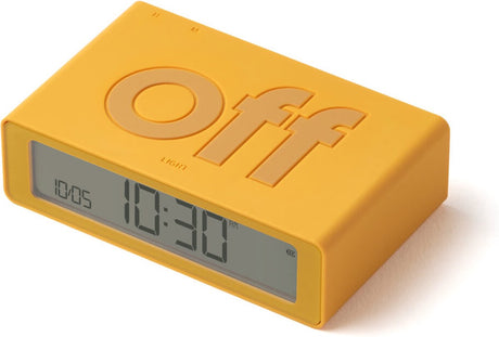 Lexon design lexon flip mini 8cmx2,3cmx4,9cm lr158 on off oplaadbare wekker - geel