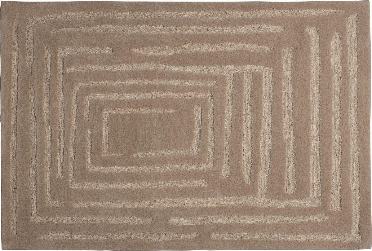 Woood alicia vloerkleed - wol - zand - 170x240