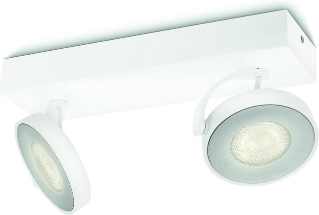Philips led philips clockwork opbouwspot - 2-lichts - wit - warmglow