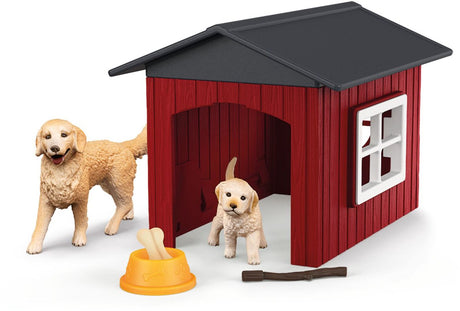 Schleich Farm World Hundehütte mit Golden Retriever 42722