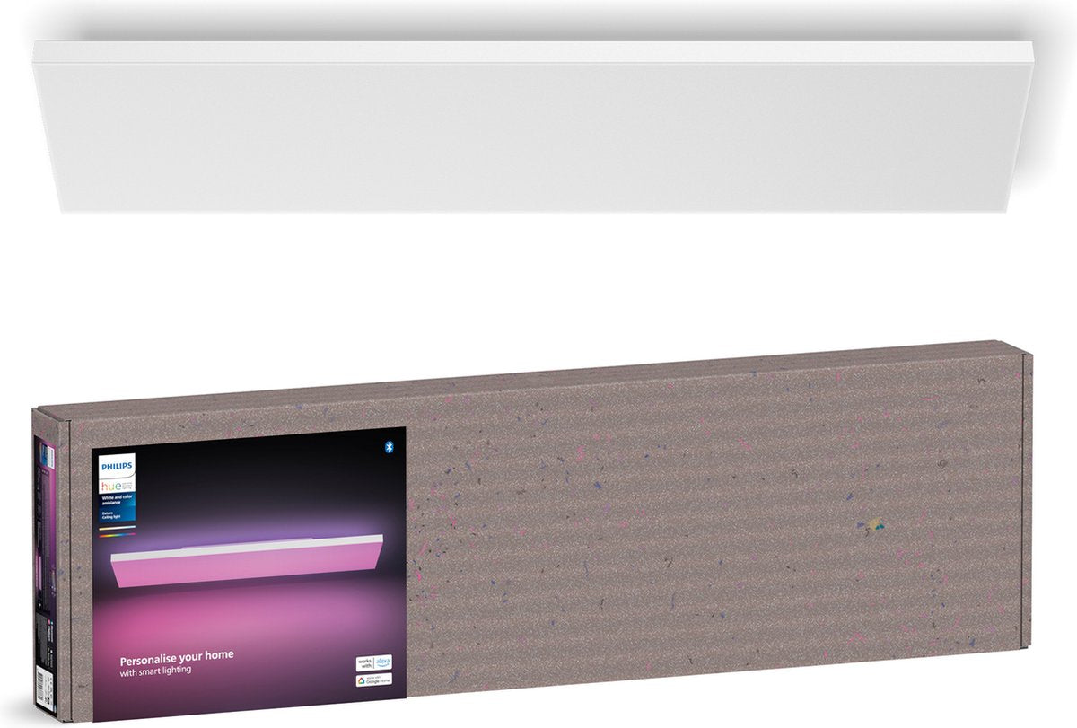 Philips hue datura paneellamp - wit en gekleurd licht - rechthoekig - wit