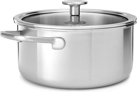 Mehrschichtiger Kochtopf aus Edelstahl von Kitchenaid – ø20 cm – 3,1 l – mit Glasdeckel – Induktion – PFAS-frei