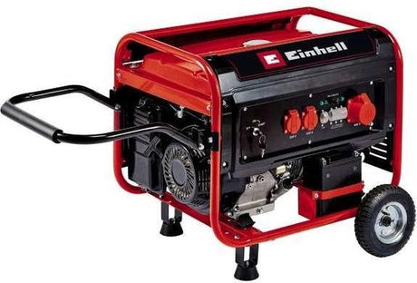 Einhell TC-PG 55 E5 Aggregat 4 Takt Generator 2x 230V + 1x 400V max. 5500 Watt AVR-Spannung 25 Liter 7,5k kW