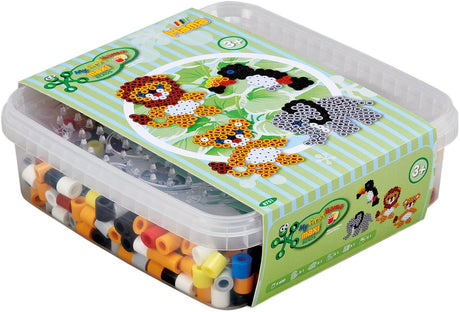Hama Maxi-Bügelperlen-Set - Wilde Tiere, 600-tlg.
