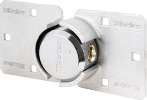 Masterlock Master Lock Vorhängeschloss und Raubschloss-Set aus Stahl, silberfarben, 736 EUR