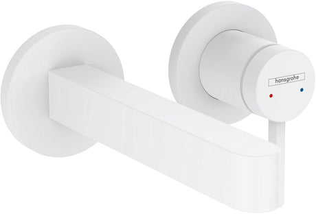 Hansgrohe finoris – Einbau-Waschtischmischer – Einhebelbedienung – mit Ablassschraube – 168 mm – mattweiß