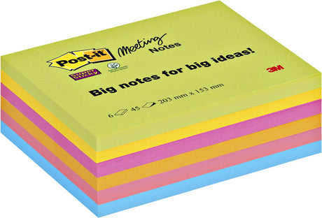 Post-it-Notizblock 8645 super klebrig 203x153mm sort